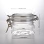 150ml Clear Square Cosmetic Container PET Plastic Jar with Airtight Lid 